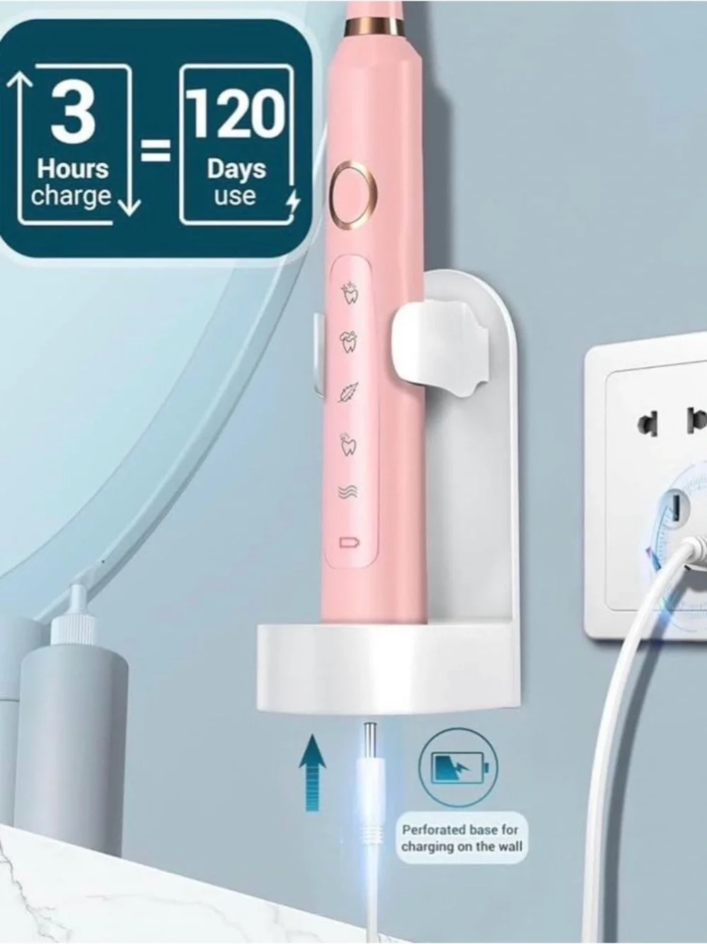 NEW - M5 Sonic Electric Toothbrush for Adults and Kids - Rechargeable Electric